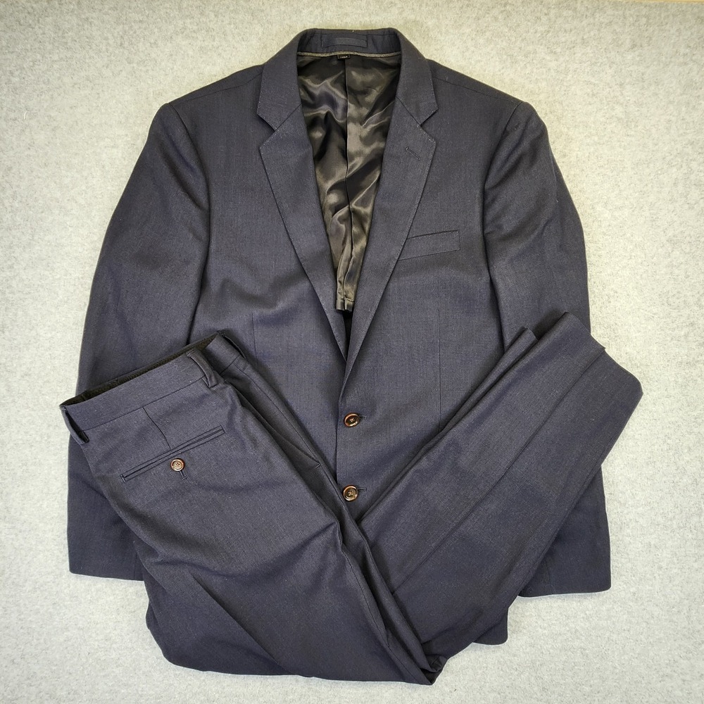 J Crew Ludlow Suit Mens 38S 31x30 Blue Tollegno 1900 Slim Fit Wool 2 Piece